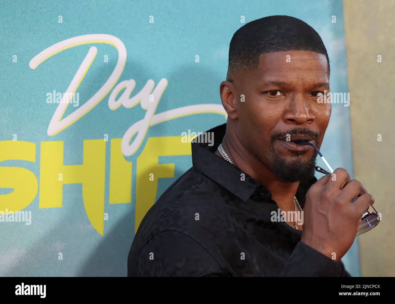 Cast member Jamie Foxx attends the premiere for the film Day Shift in Los Angeles, California, U.S., August 10, 2022. REUTERS/Mario Anzuoni Stock Photo