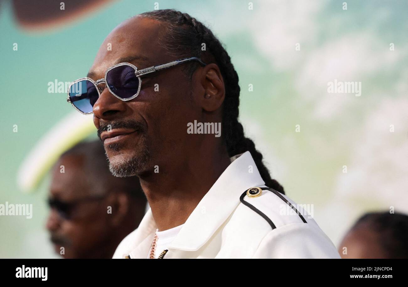 Cast member Snoop Dogg attends the premiere for the film Day Shift in Los Angeles, California, U.S., August 10, 2022. REUTERS/Mario Anzuoni Stock Photo