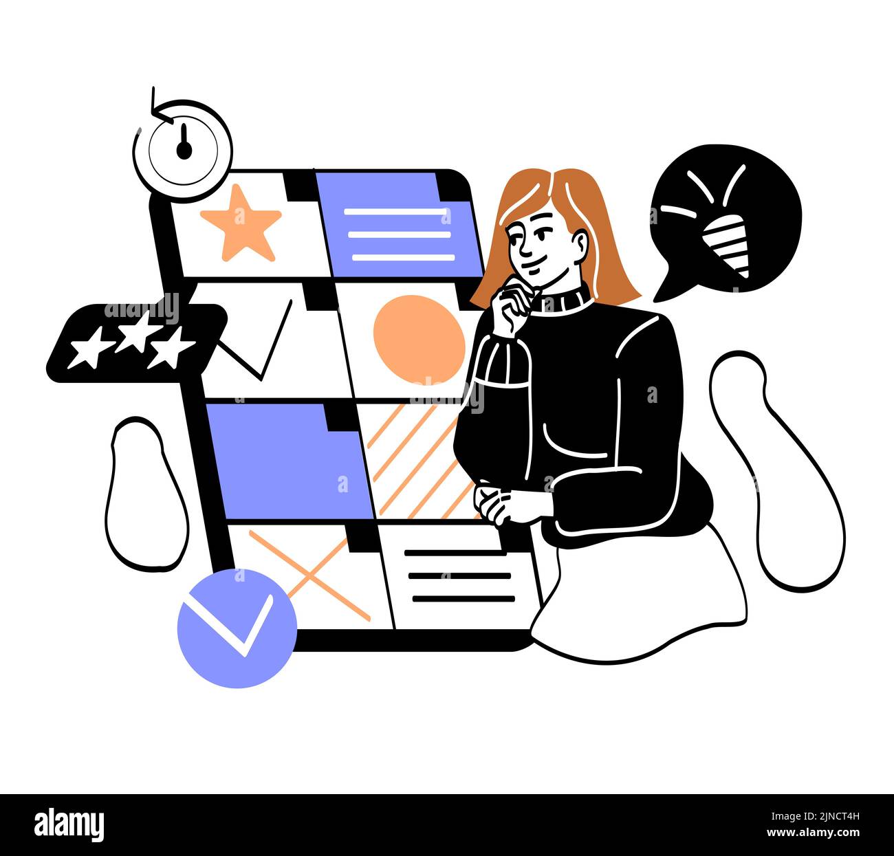 Employee performance concept stock vector image art alamy