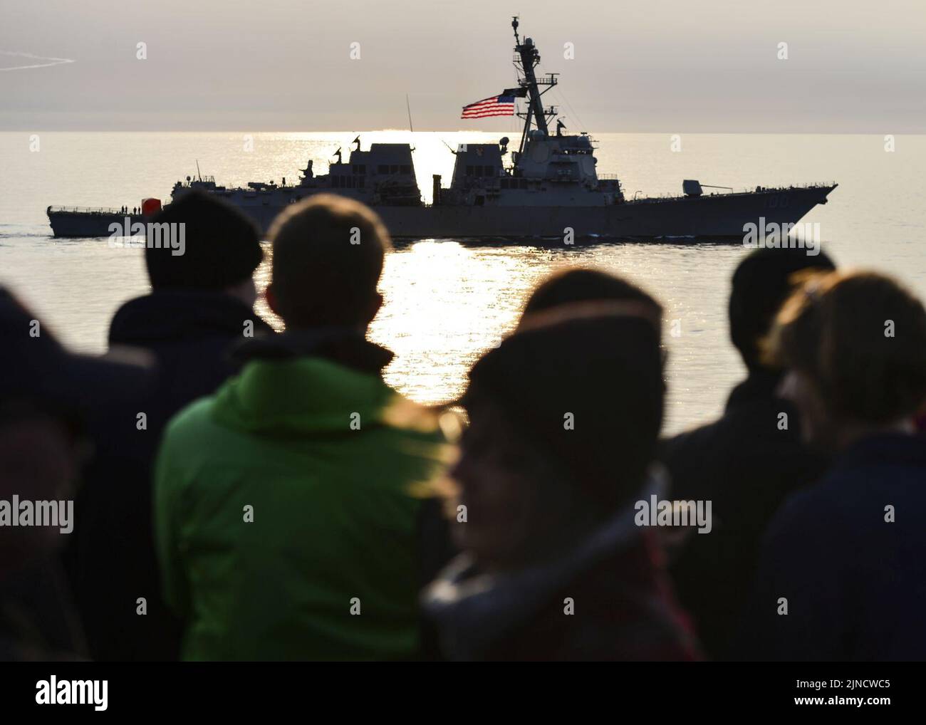 The Arleigh Burkeclass guidedmissile destroyer USS Kidd (DDG 100
