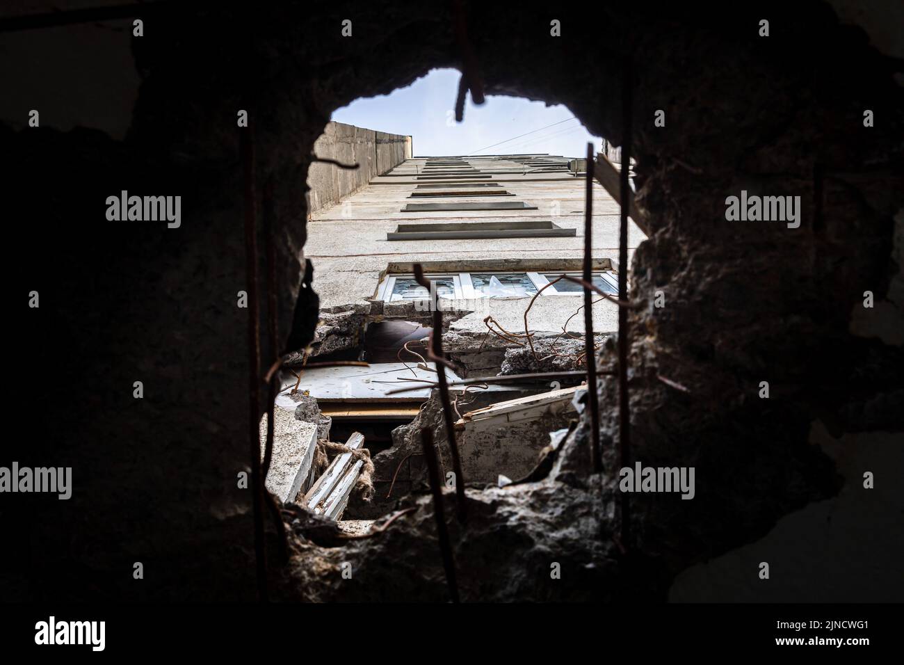 Due to damaged houses hi-res stock photography and images - Alamy