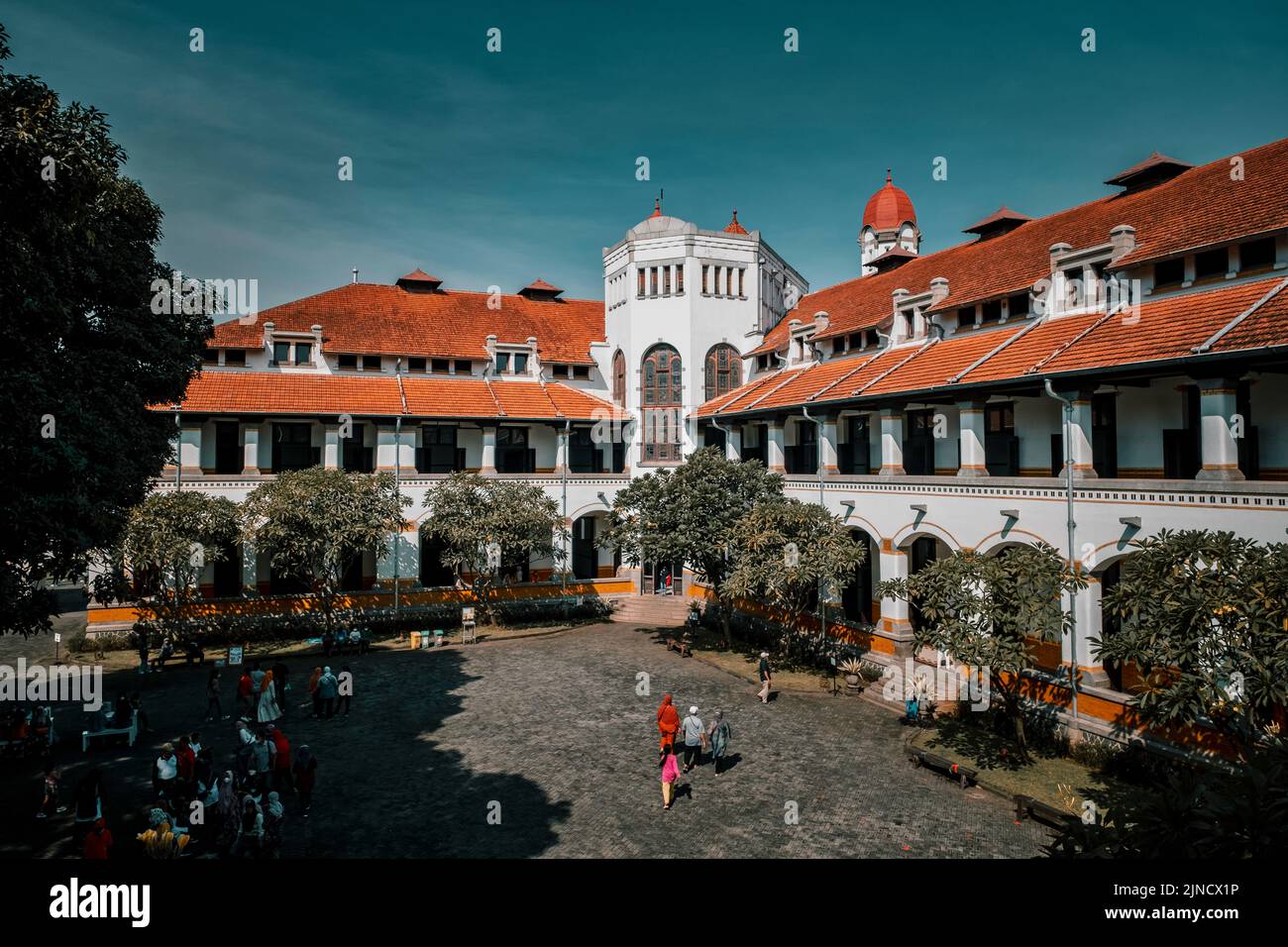 People may know this building by the name of Lawang Sewu, but did you know that it is not the original name of Lawang Sewu. At the beginning of its co Stock Photo