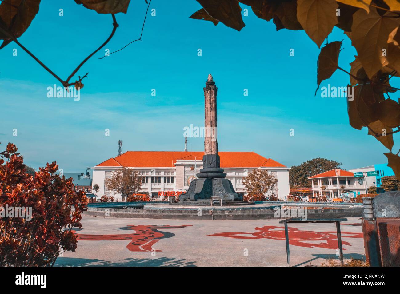 The 53-meter-high monument was built to commemorate the historical events of the Semarang youth struggle in defending independence against the Japanes Stock Photo