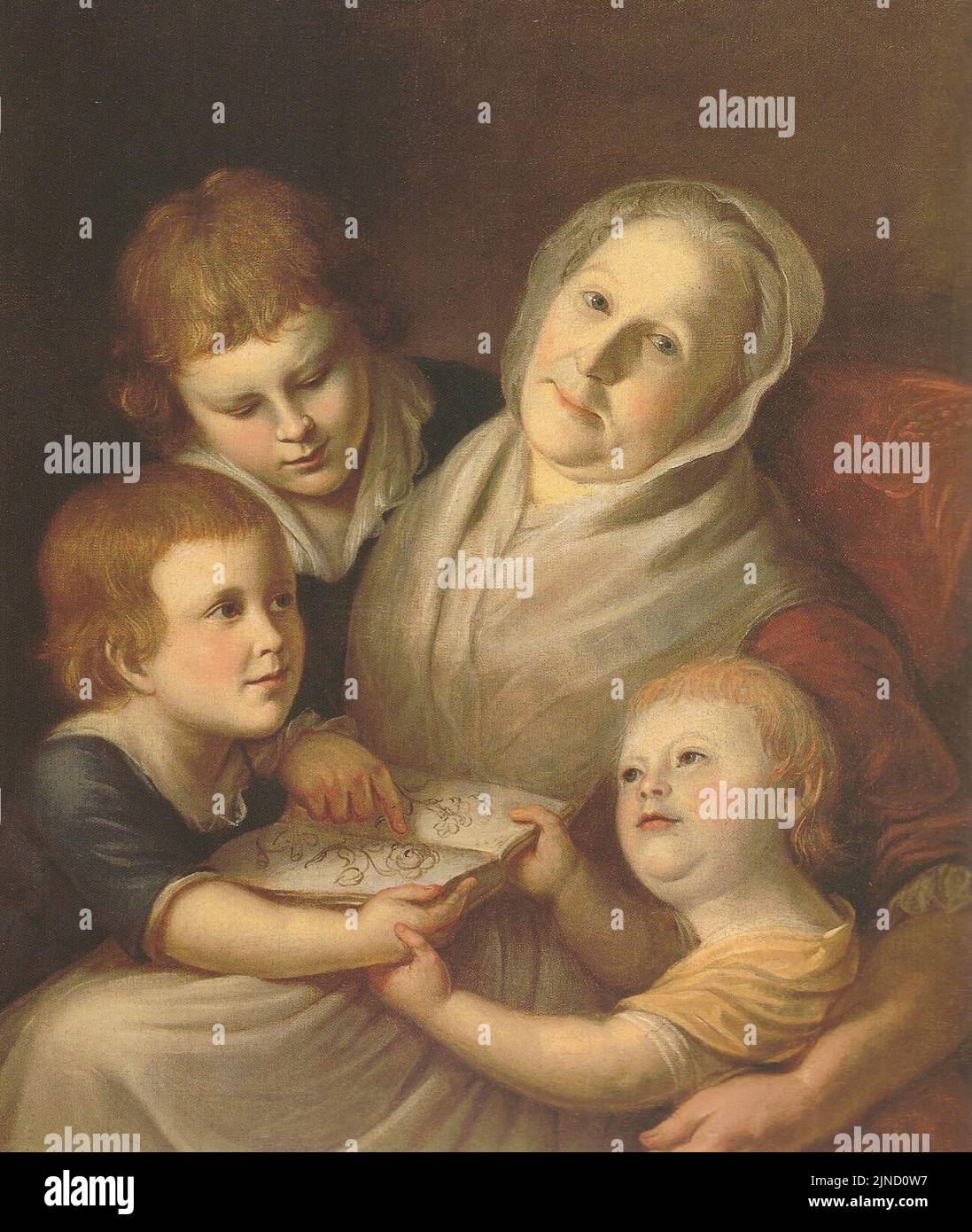 The artist's mother mrs charles peale and her grandchildren-charles willson peale Stock Photo