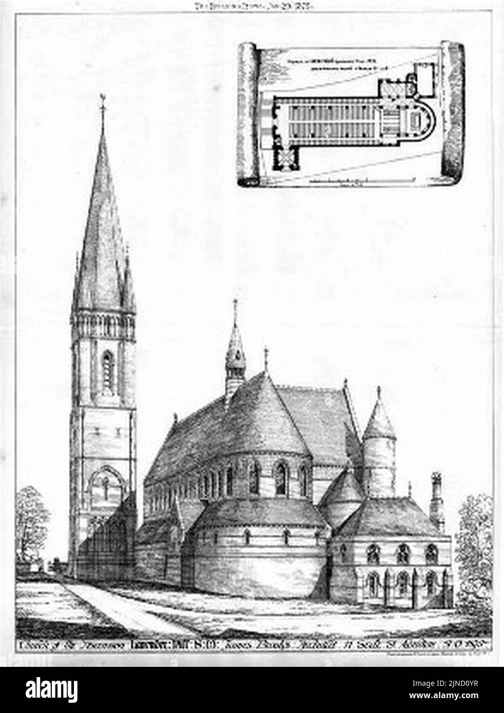 The Ascension, Lavender Hill Original Church Plan Stock Photo Alamy