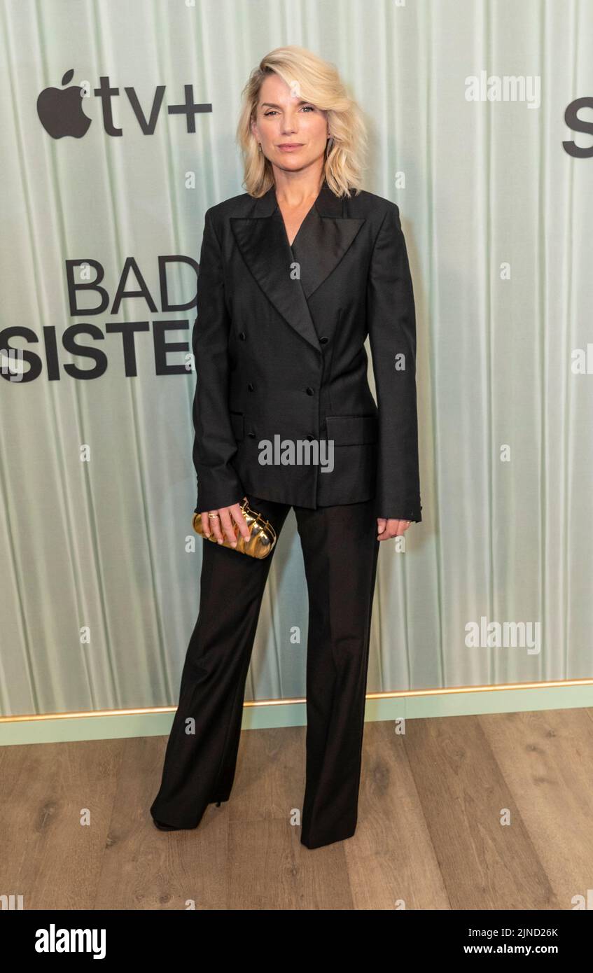 New York, NY - August 10, 2022: Eva Birthistle attends premiere of Apple TV+ dark comedy-thriller “Bad Sisters” at The Whitby Hotel Stock Photo