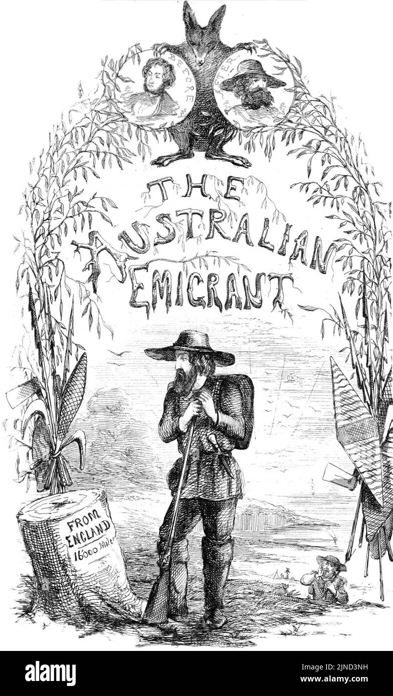 The Australian Emigrant - Frontpiece Stock Photo