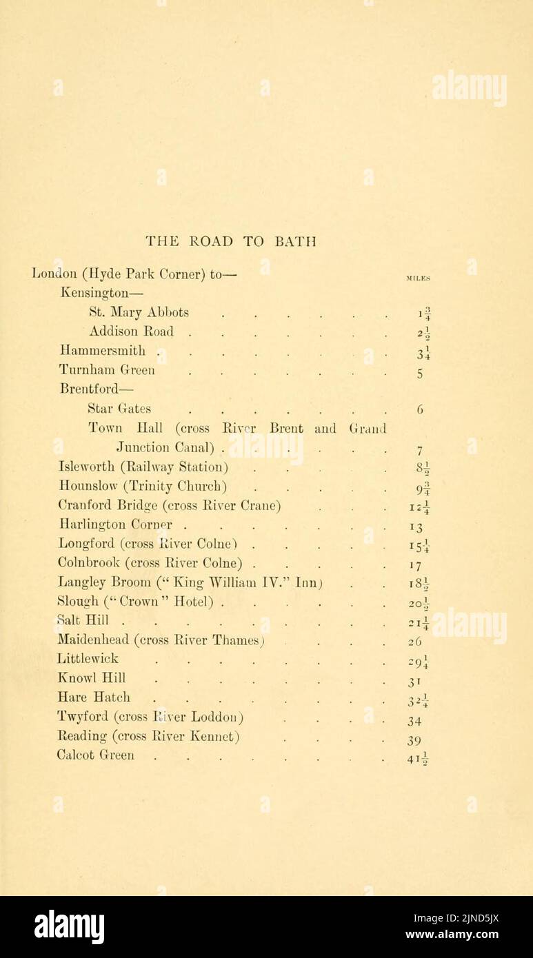 The Bath road Stock Photo Alamy