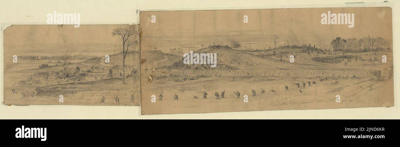 The battle of Rappahannock Station Stock Photo Alamy