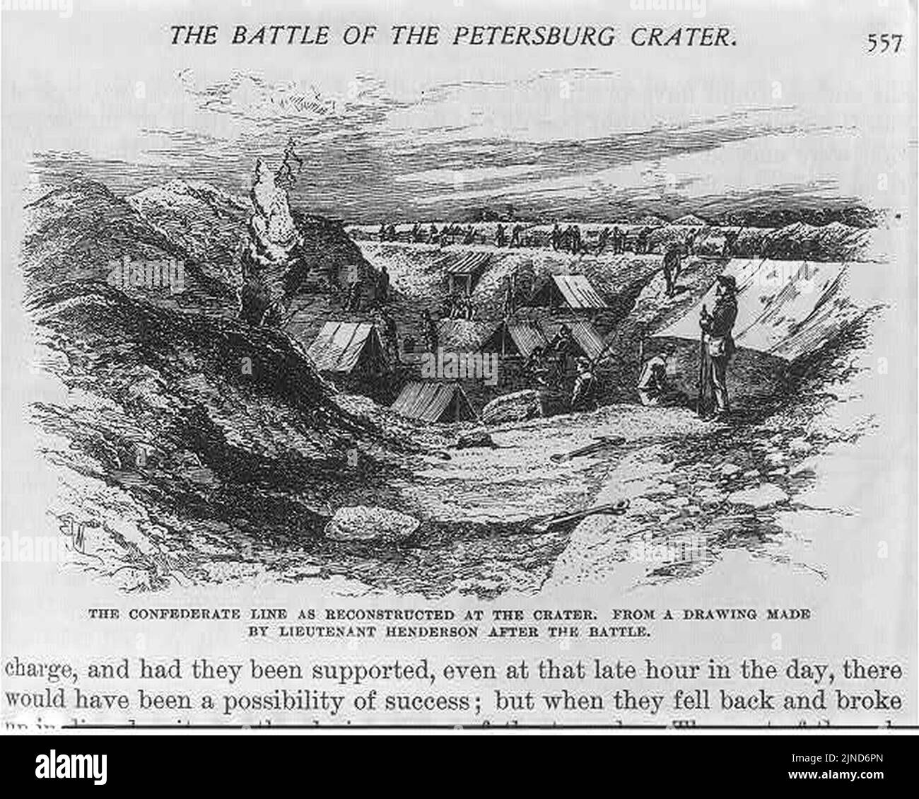 The Battle of the Petersburg Crater- The Confederate line as ...