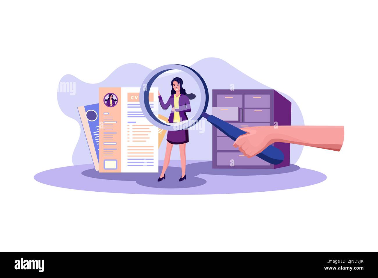 Job Interview Illustration concept. Flat illustration isolated on white