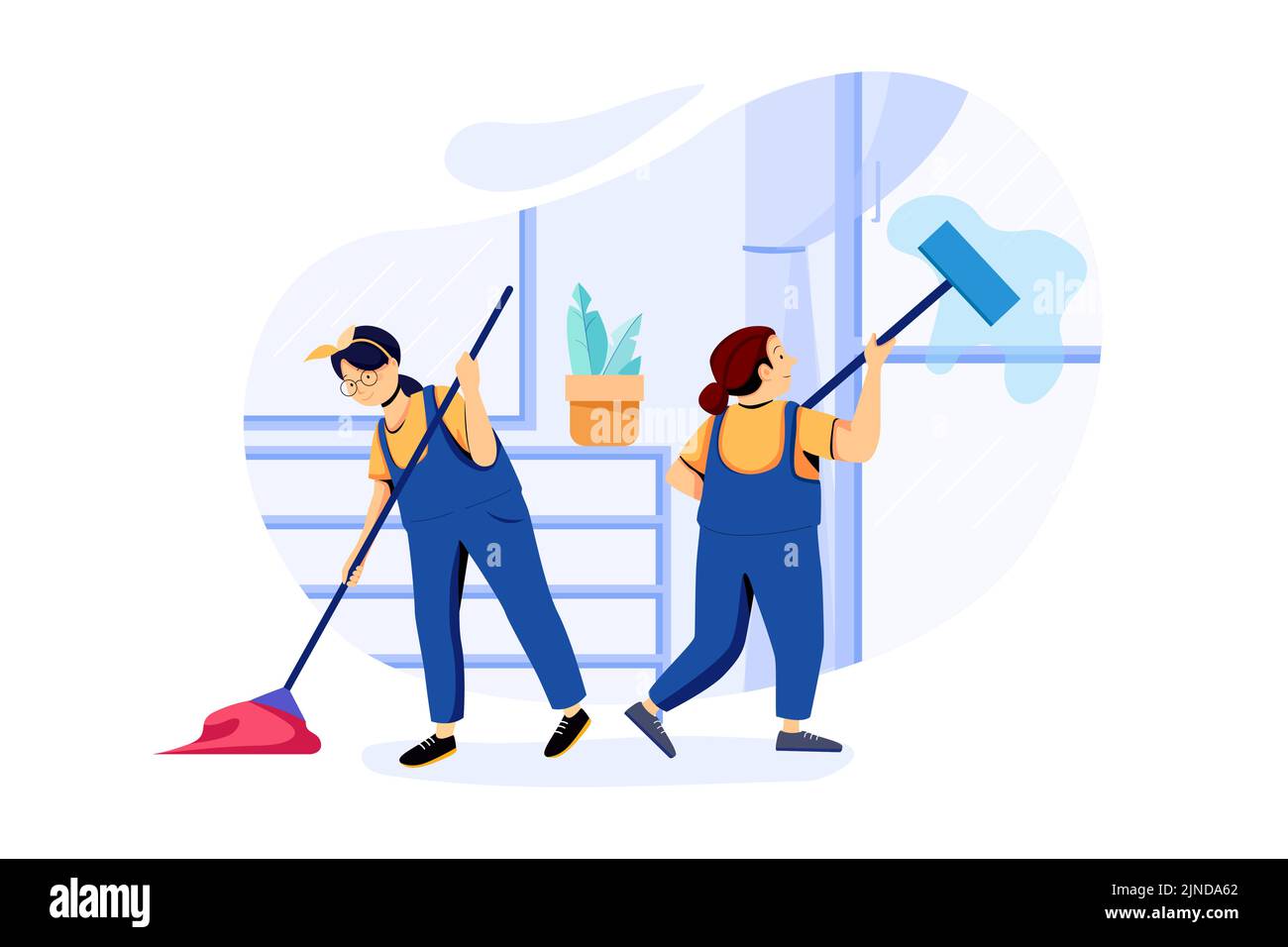 Handyman Service Illustration concept. Flat illustration isolated on white background Stock Vector