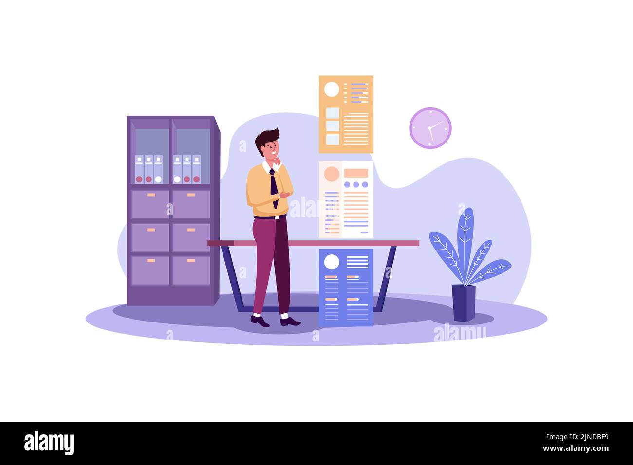 Job Interview Illustration concept. Flat illustration isolated on white