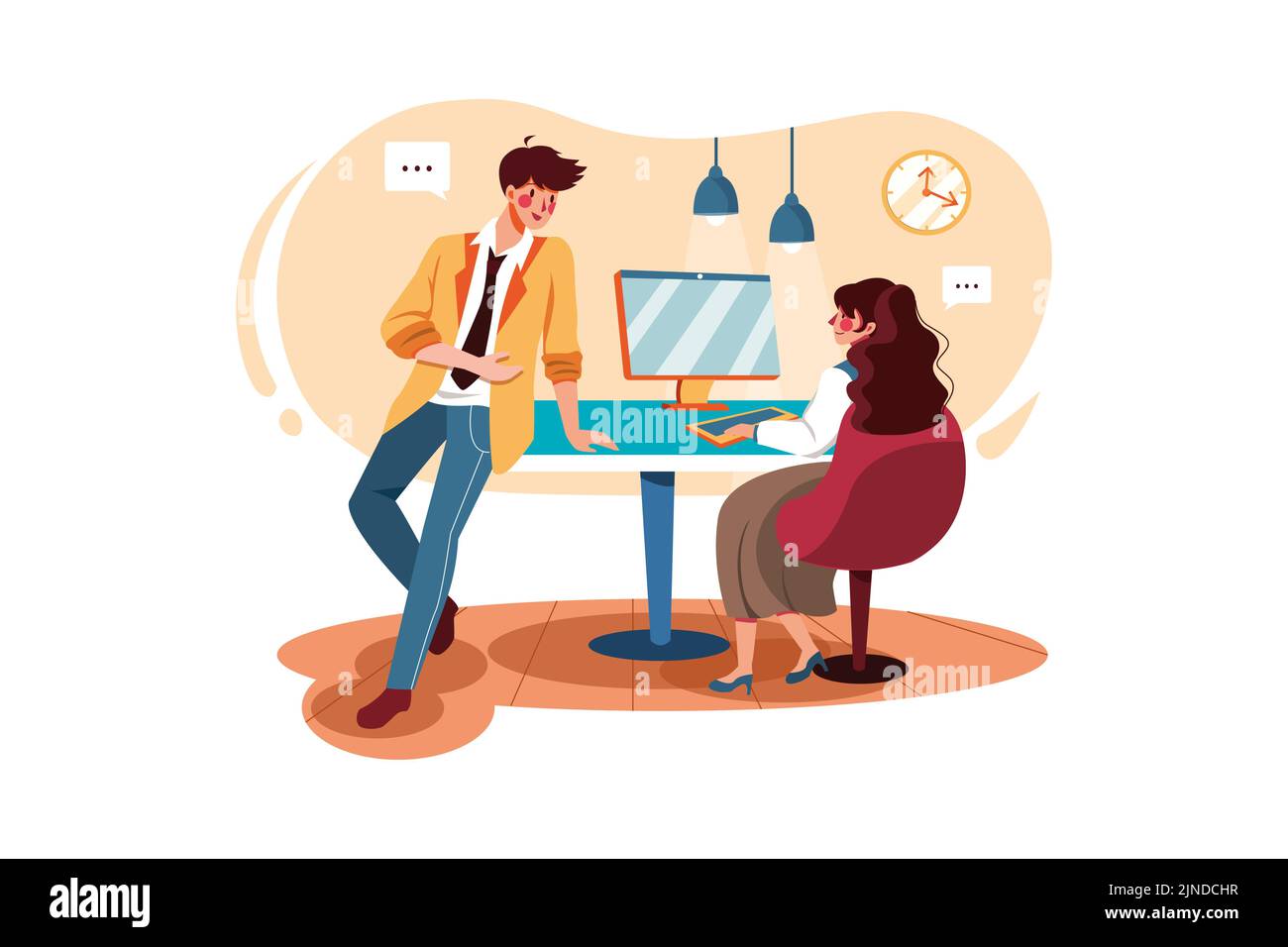 Business Illustration concept. Flat illustration isolated on white ...