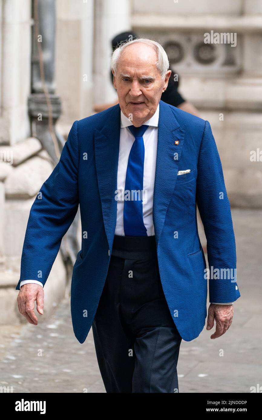 File photo dated 25/07/22 of Sir Frederick Barclay at the Royal Courts Of Justice in London, as Sir Barclay is expected to find out on Thursday, if he will be penalised for contempt of court after failing to give nearly £250,000 to his ex-wife. Stock Photo