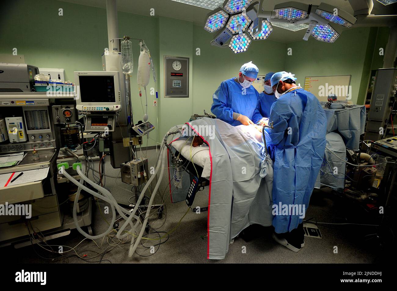 File photo dated 07/04/11 of an operation taking place at Queen Elizabeth Hospital, Birmingham, as a new test could allow medics to predict the chances of liver transplants developing complications afterwards in less than 10 minutes, scientists have said. Stock Photo