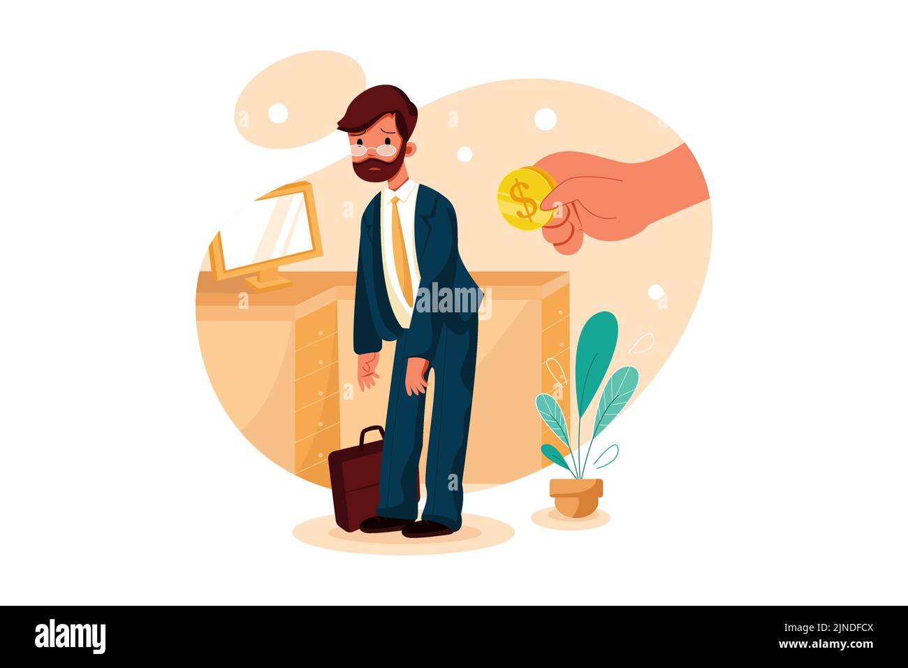 Business Illustration concept. Flat illustration isolated on white ...