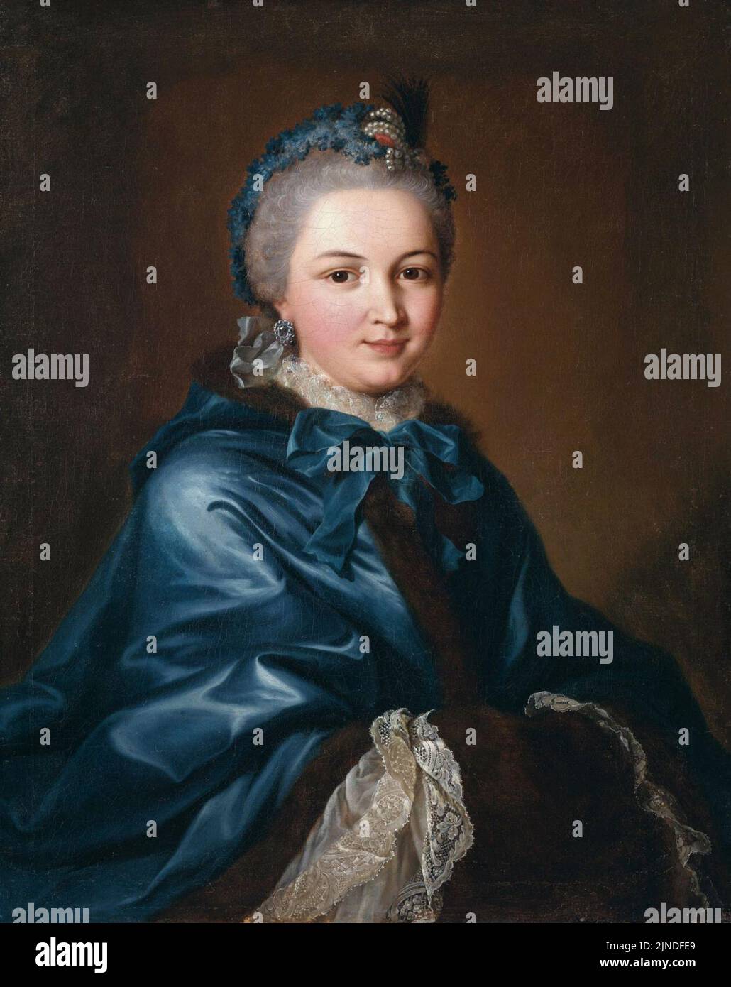 The blue lady, by Johann Heinrich Tischbein the Elder Stock Photo - Alamy