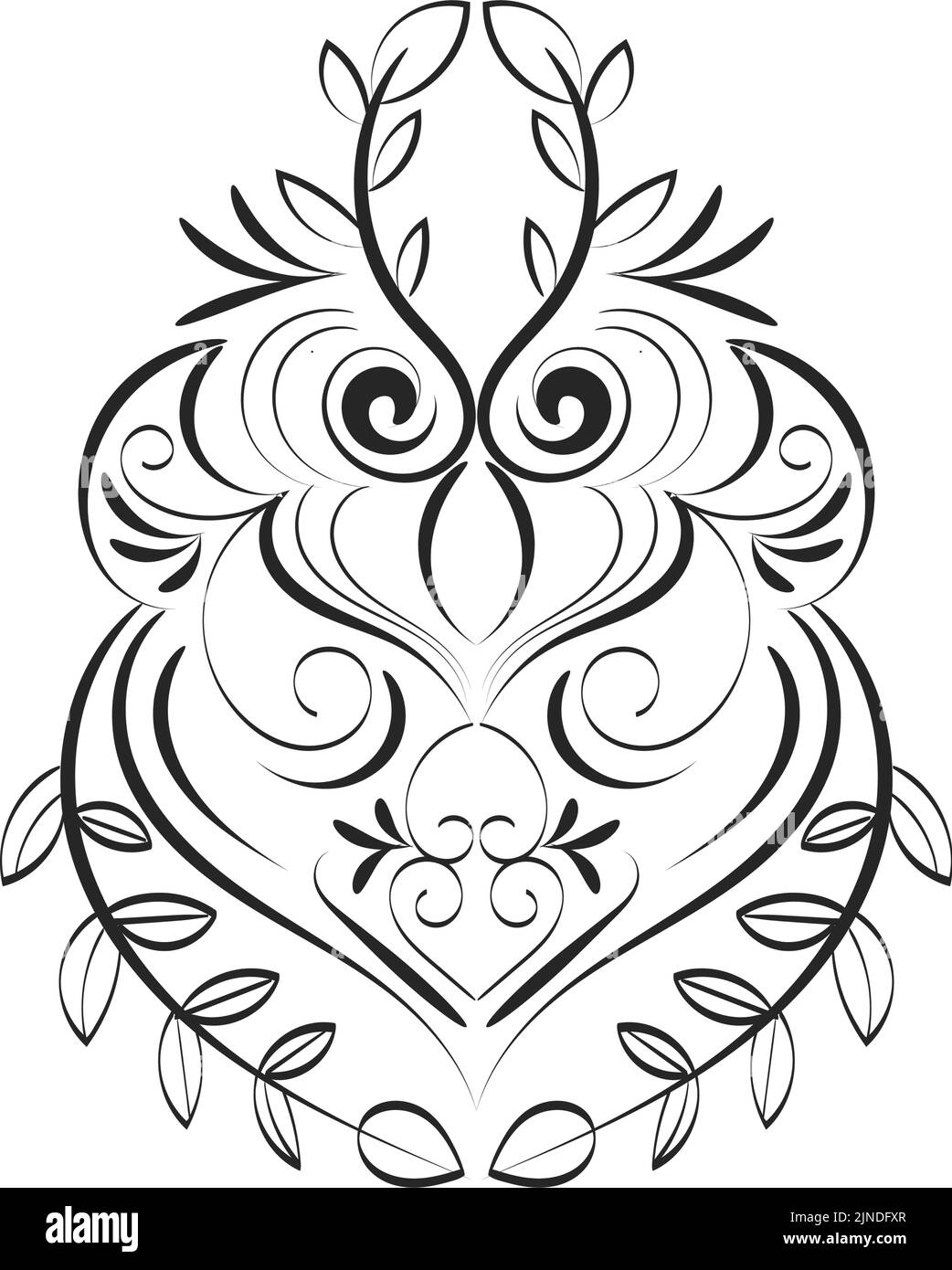 Floral Tattoo Design for print or use as poster, card, flyer or T Shirt