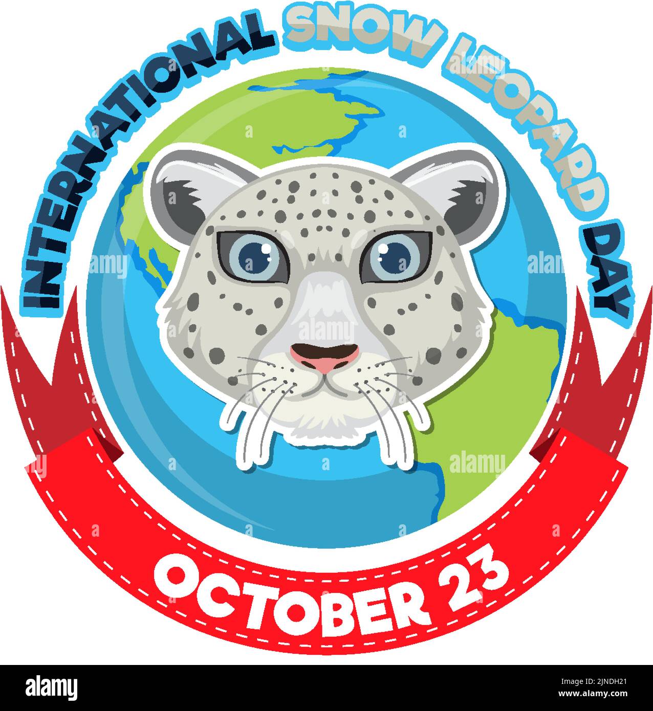 International snow leopard day illustration Stock Vector Image & Art