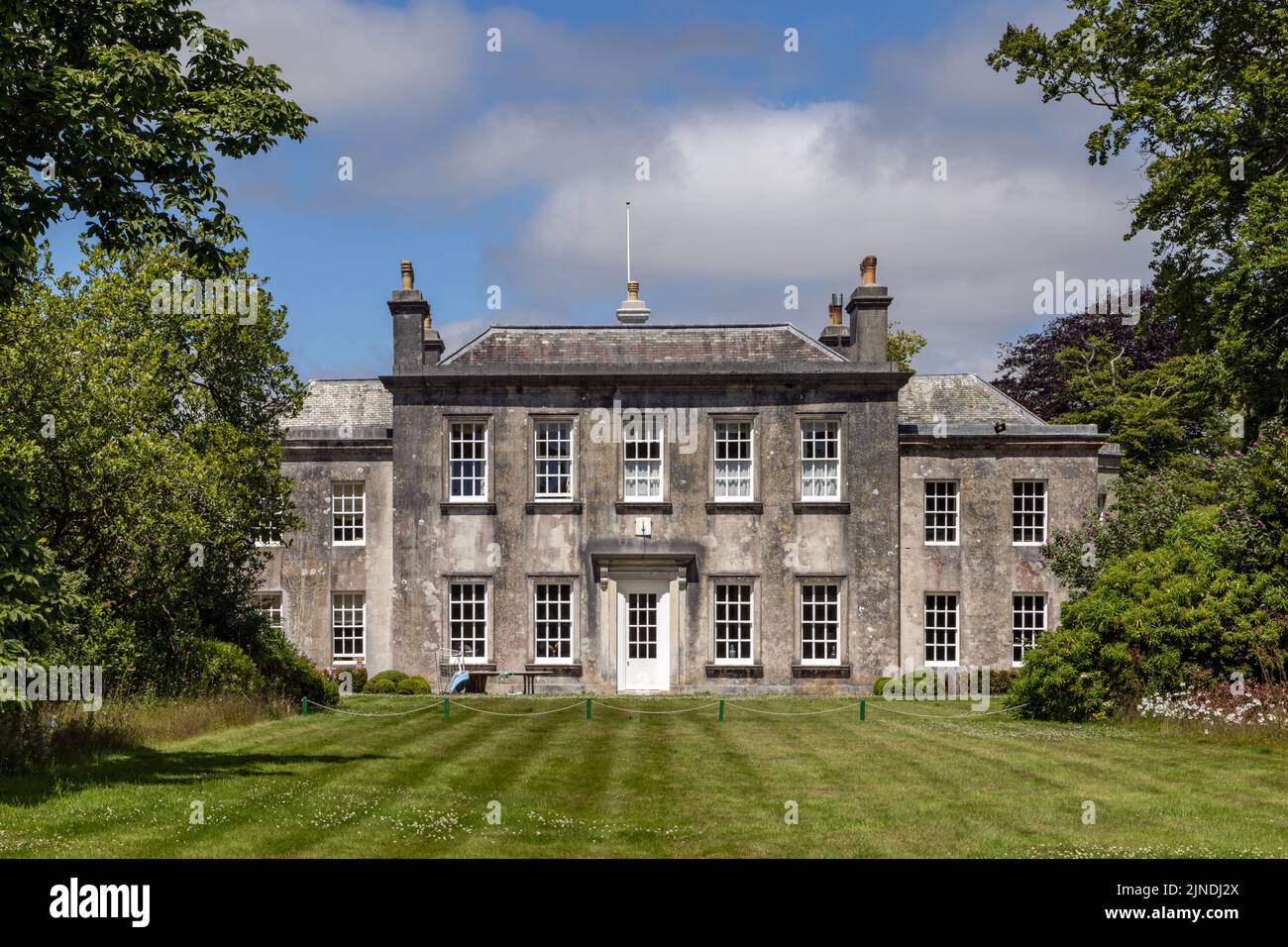 Trewithen House is a Georgian country house in Probus, Cornwall, England. Stock Photo