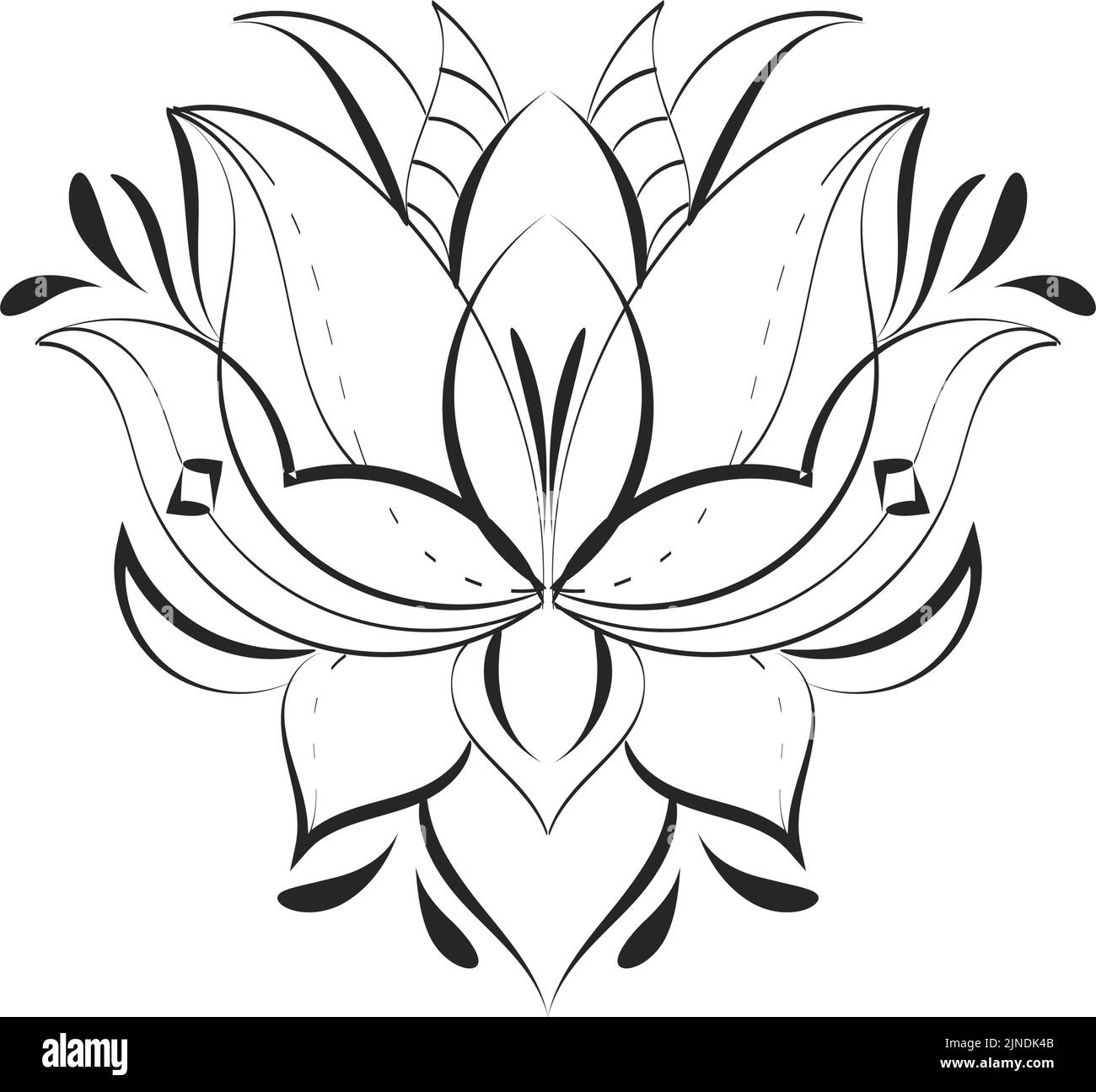 Floral Tattoo Design for print or use as poster, card, flyer or T Shirt