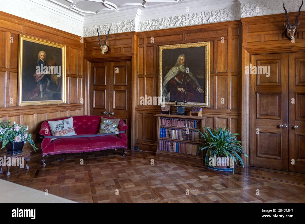 Interior of Lanhydrock House near Bodmin in Cornwall, England, Uk Stock Photo