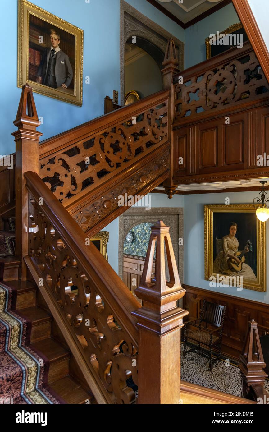 Interior of Lanhydrock House near Bodmin in Cornwall, England, Uk Stock Photo