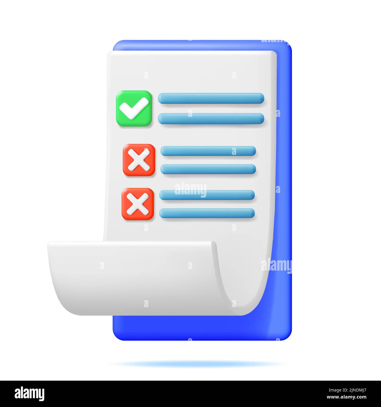 3D Paper Clipboard Holder with Checklist Symbol Stock Vector Image ...