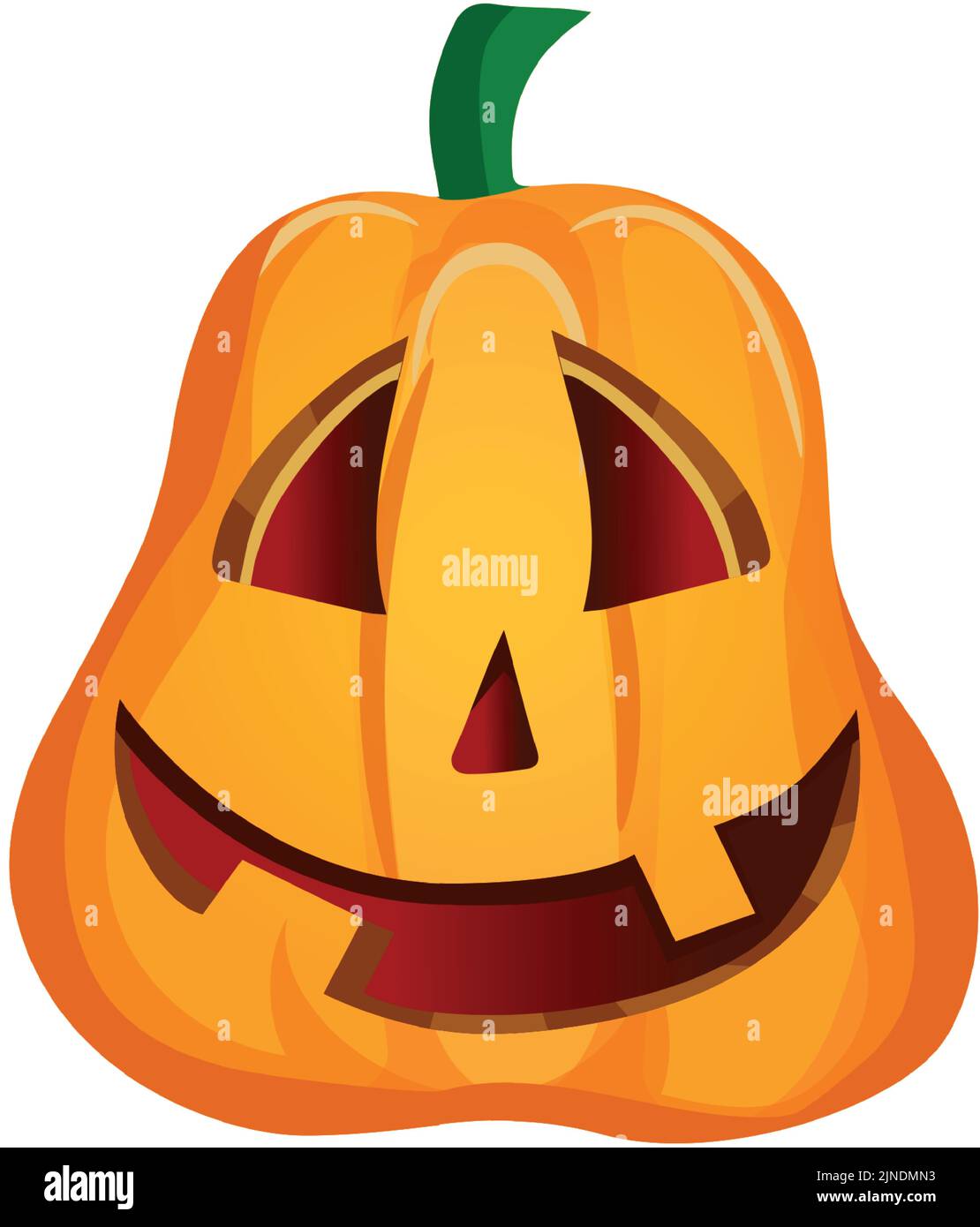 Festive pumpkin for halloween on a white background - Vector ...