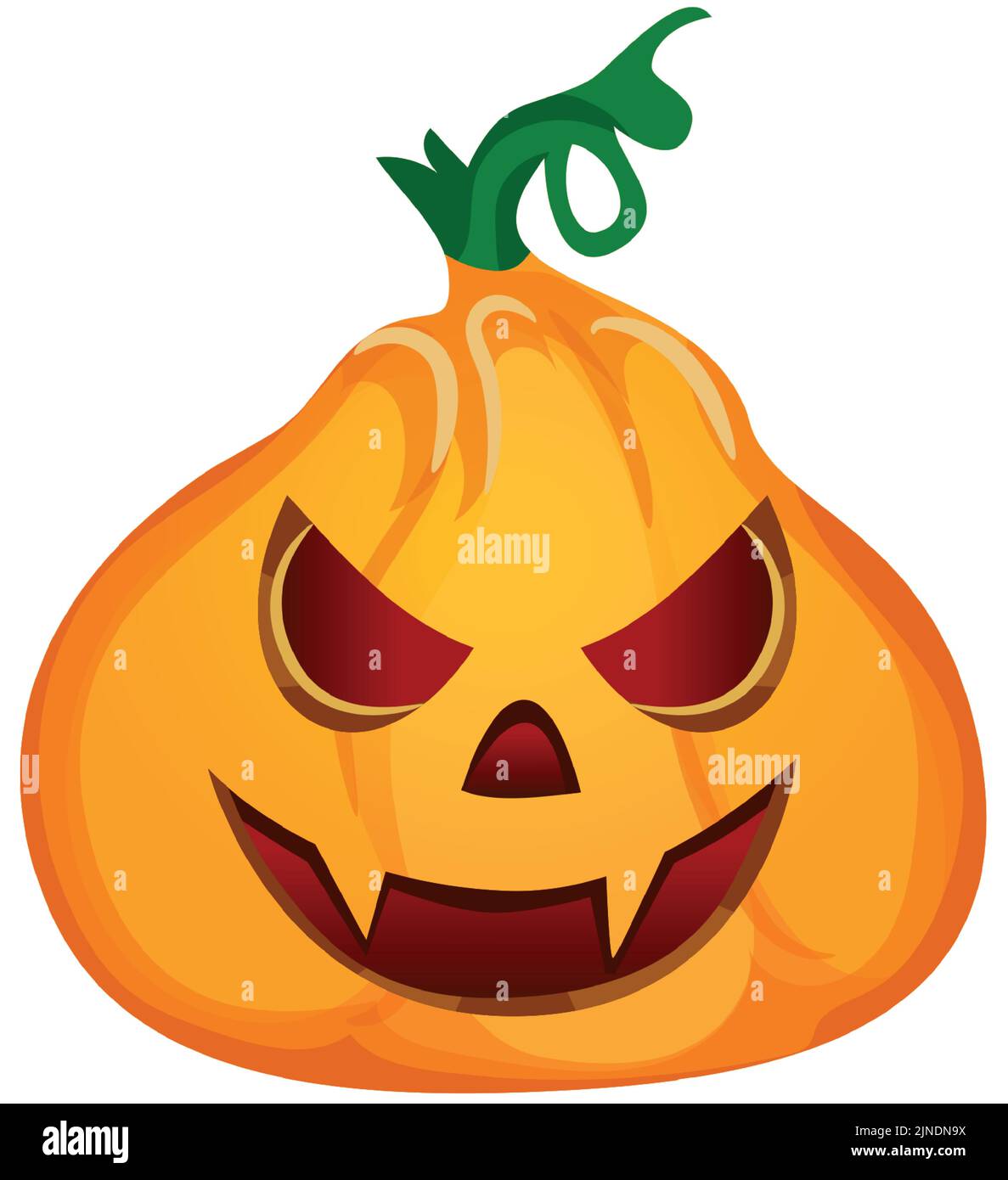 Festive pumpkin for halloween on a white background - Vector ...
