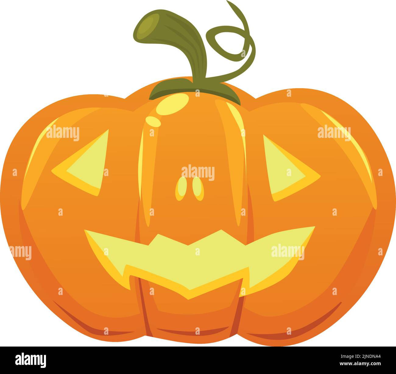 Festive pumpkin for halloween on a white background - Vector ...