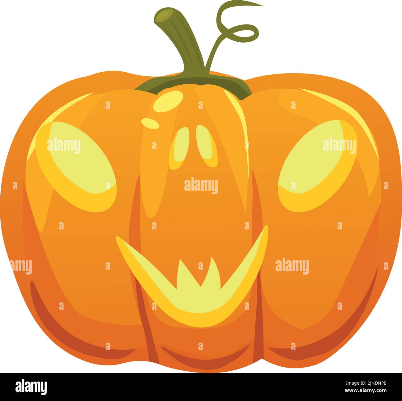 Festive pumpkin for halloween on a white background - Vector ...