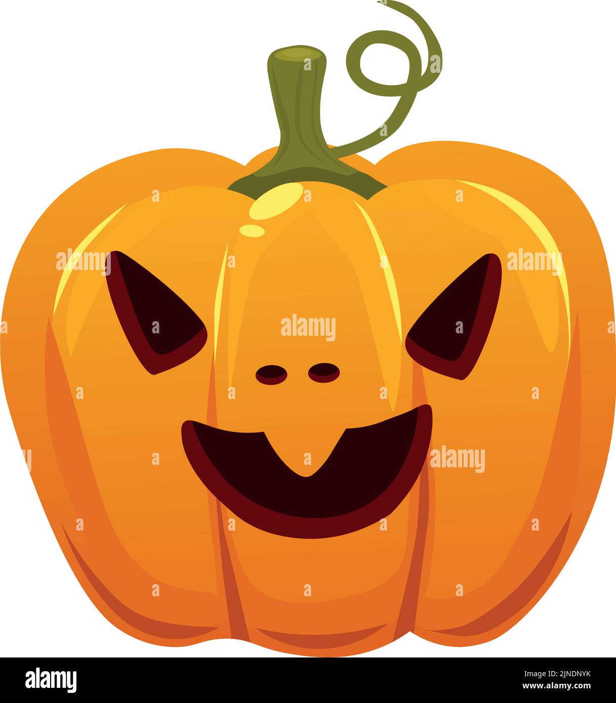 Festive pumpkin for halloween on a white background - Vector ...