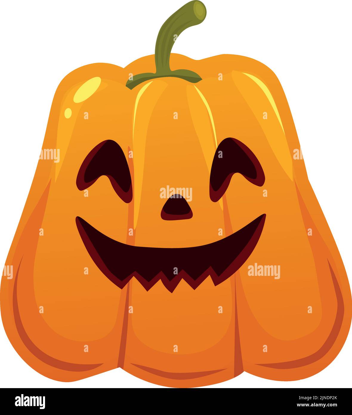 Festive pumpkin for halloween on a white background - Vector ...