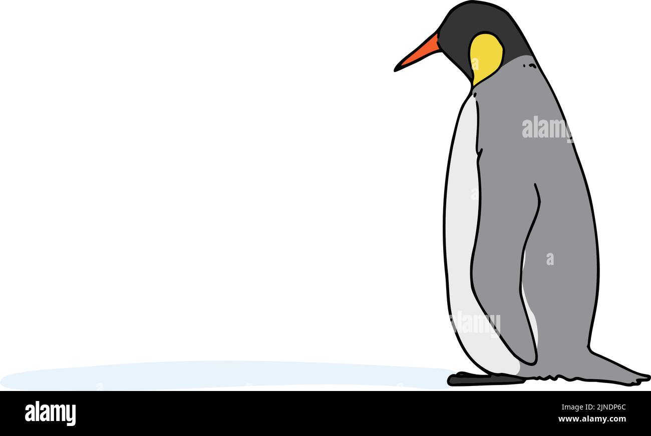 Illustration of emperor penguin Stock Vector