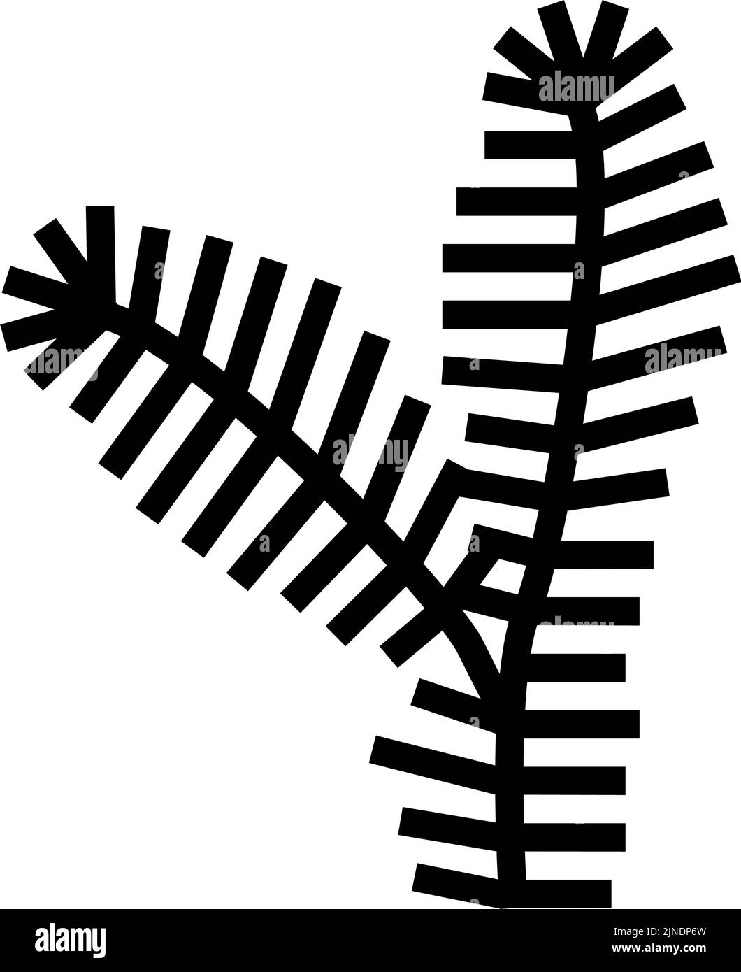 fir tree branch color icon vector illustration Stock Vector