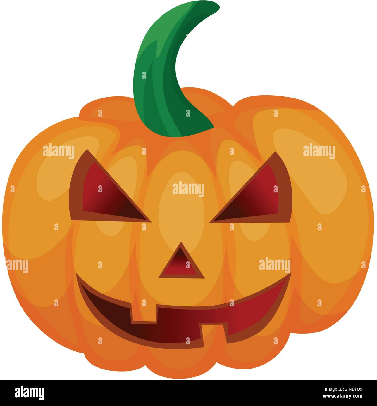 Festive pumpkin for halloween on a white background - Vector ...