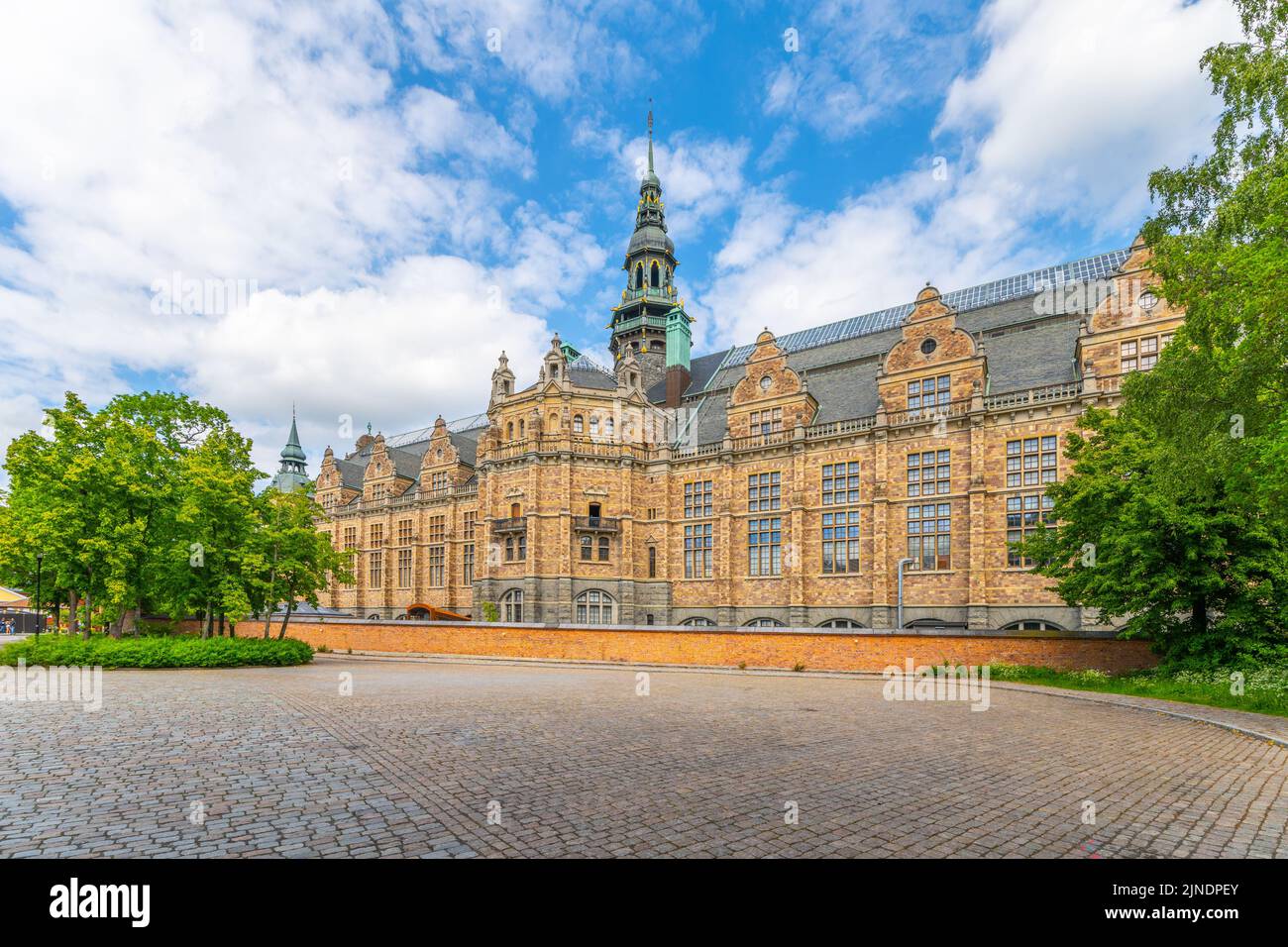Historical building of Nordic Museum in Stockholm Stock Photo