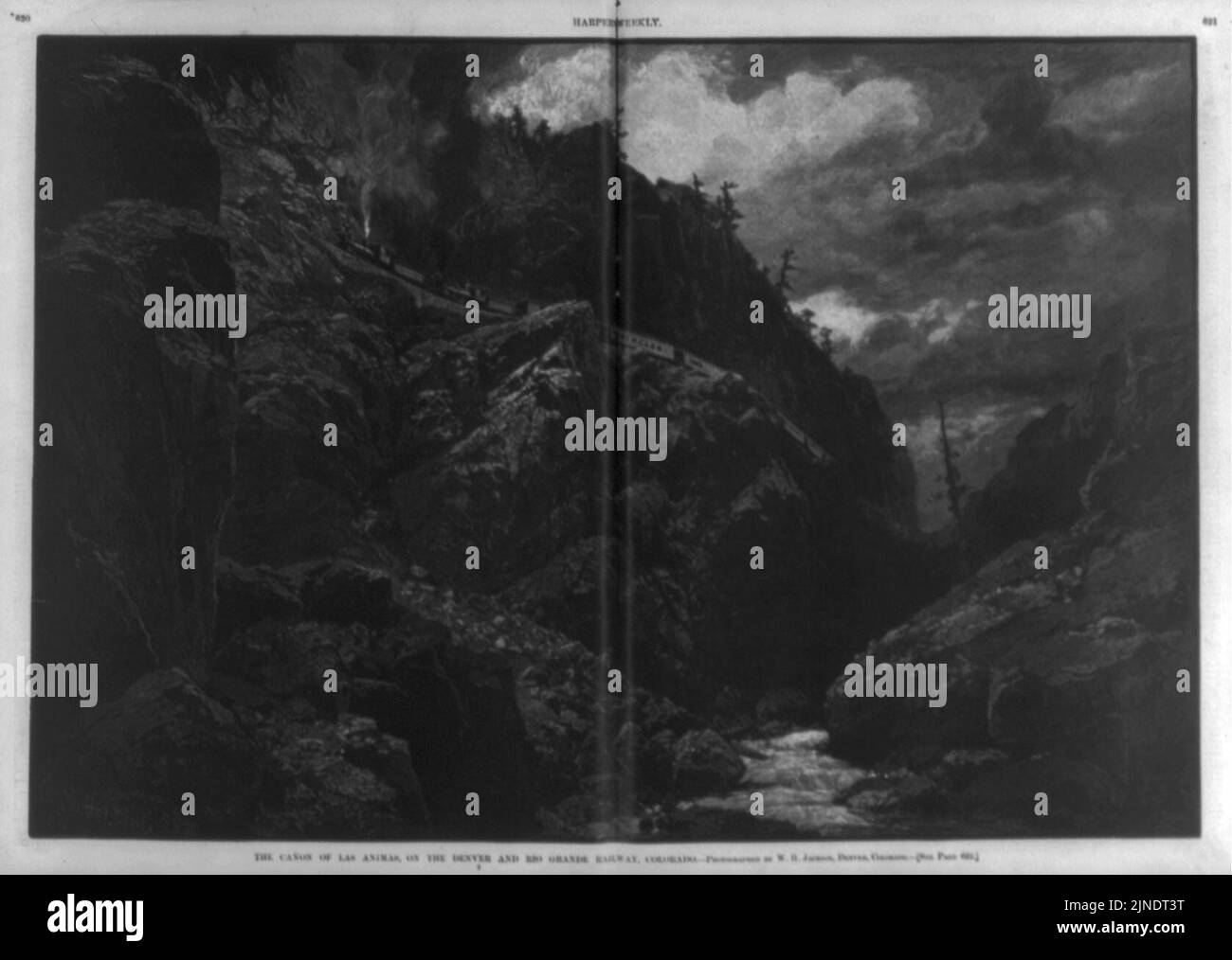 The canon of Las Animas, on the Denver and Rio Grande Railway, Colorado