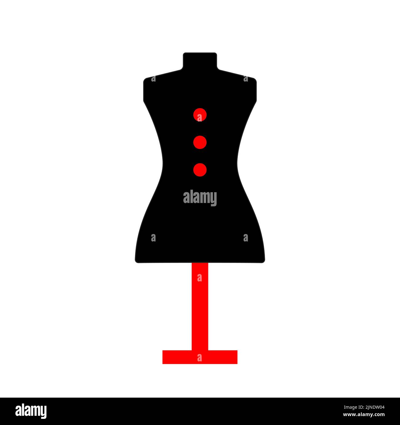 Mannequin Signs Red and black mannequin for a tailor sign. concept for embroidery or ...