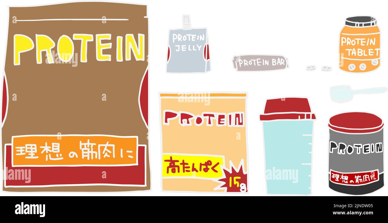 Protein set, powder type and jelly type after training Translation