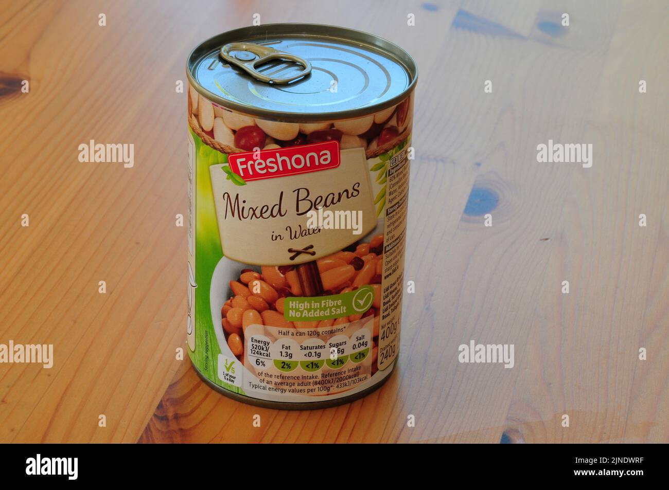 Tin of mixed beans by Freshona Stock Photo Alamy