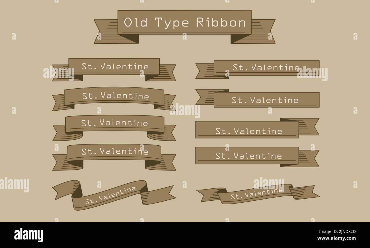 Old-fashioned type ribbon set Stock Vector Image & Art - Alamy