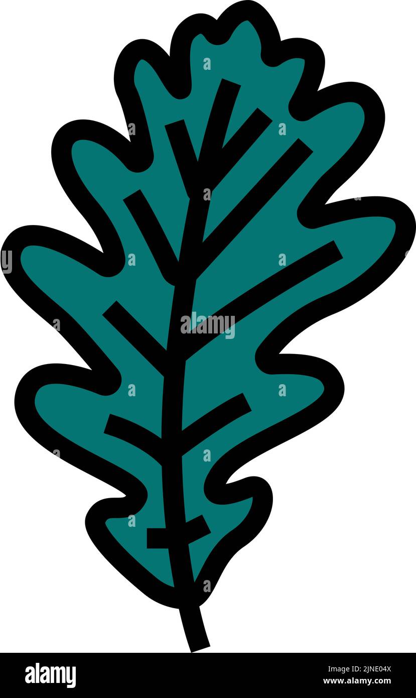 oak tree leaf color icon vector illustration Stock Vector Image & Art ...