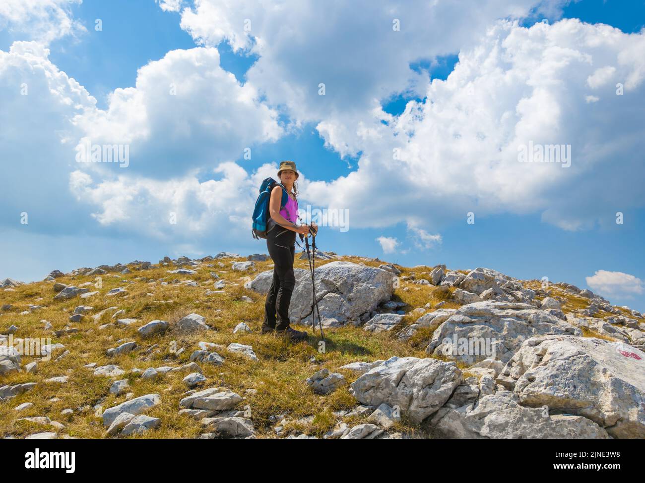 Monte Nuria (Italy) - The Nuria and Nurietta mountains are two peaks almost 1900 meters within the Apennine chain of the Monti del Cicolano, Rieti Stock Photo