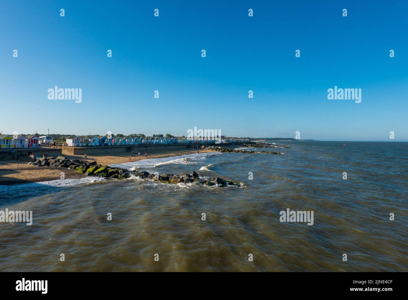 Southwold Sole Bay beach Stock Photo Alamy