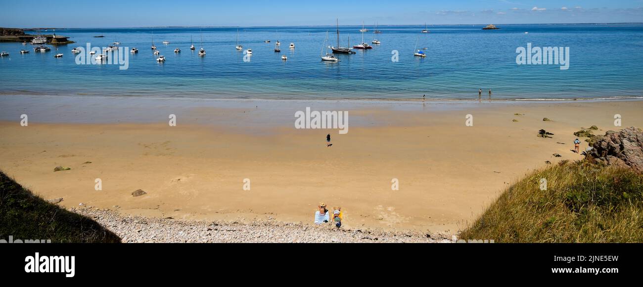 Île d'Houat (Bretagne, golfe du Morbilhan. Ouest France) Stock Photo