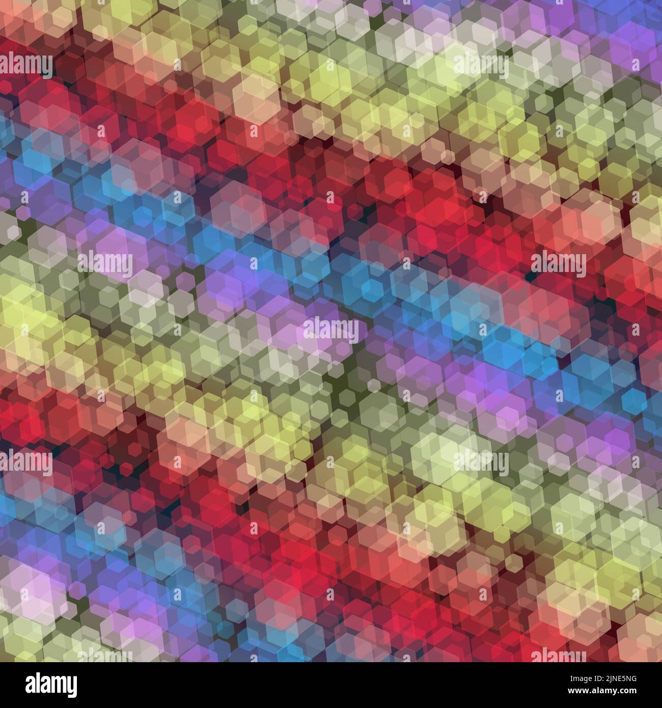 Abstract decorative illustration of hexagon Grid shape mosaic pattern ...