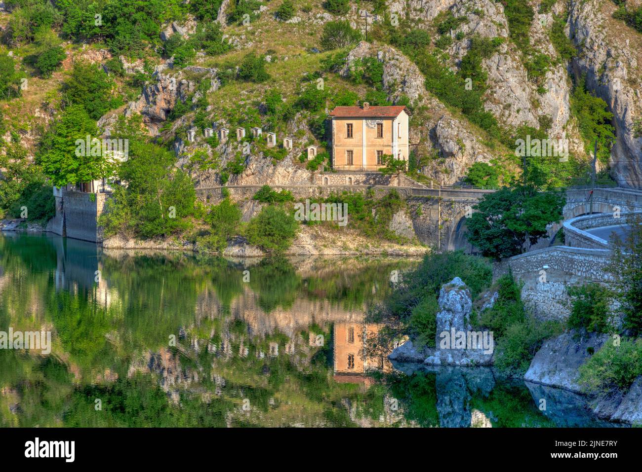 Villalago, Aquila, Abruzzo, Italy Stock Photo